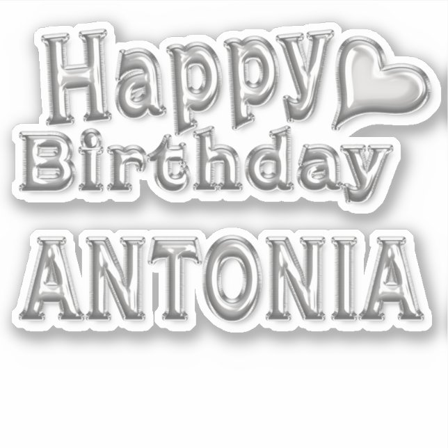 Antonia Happy Birthday Autocollants (Devant)
