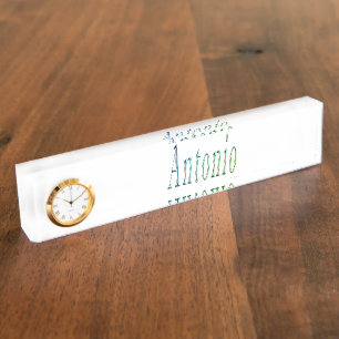 Antonio, nom, logo, plaque d'identification de