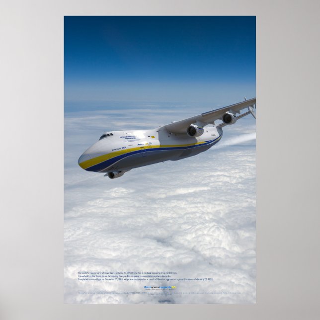 Antonov An-225 Mriya : Affiche d'art aviation 3D (Devant)