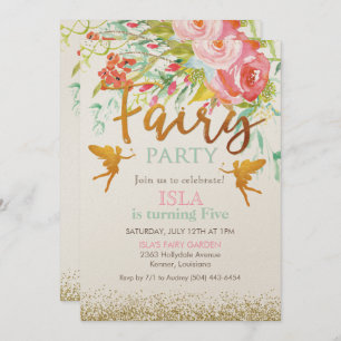 ANY AGE - Fairy Party Birthday Invitation