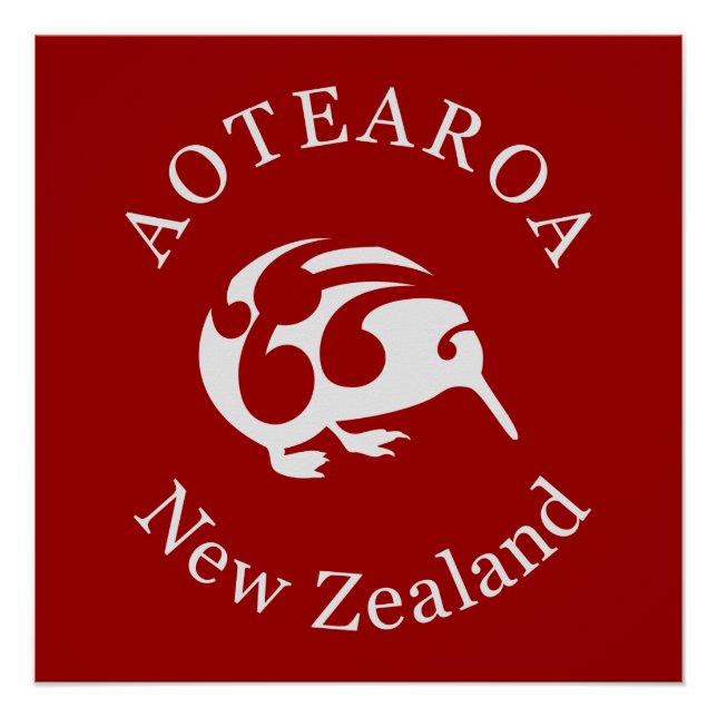 Aotearoa Nouvelle-Zélande KIWI POSTER (Devant)