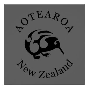Aotearoa Nouvelle-Zélande KIWI POSTER
