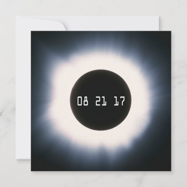 Août 2017 Total Solar Eclipse in Black and White (Devant)