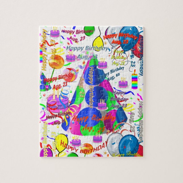Août, 23 Anniversaire Jigsaw Puzzle (Vertical)