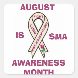 AOÛT EST AUTOCOLLANT DE MOIS DE CONSCIENCE DE SMA