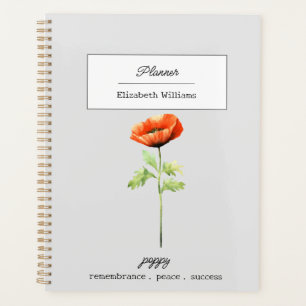AOÛT POPPY BIRTH FLOWER PERSONNALISÉ