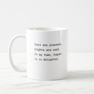 août tasse de café typographie poésie cool nuits