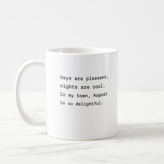 août tasse de café typographie poésie cool nuits (Gauche)