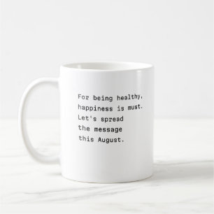 août tasse de café typographie poétique du bonheur