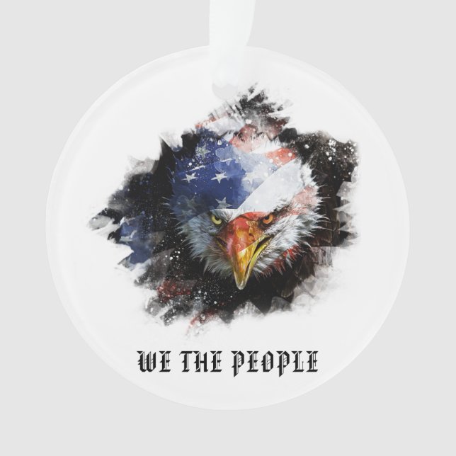 *~* AP16 NOUS LE PEUPLE USA Drapeau Aigle patrioti (devant)