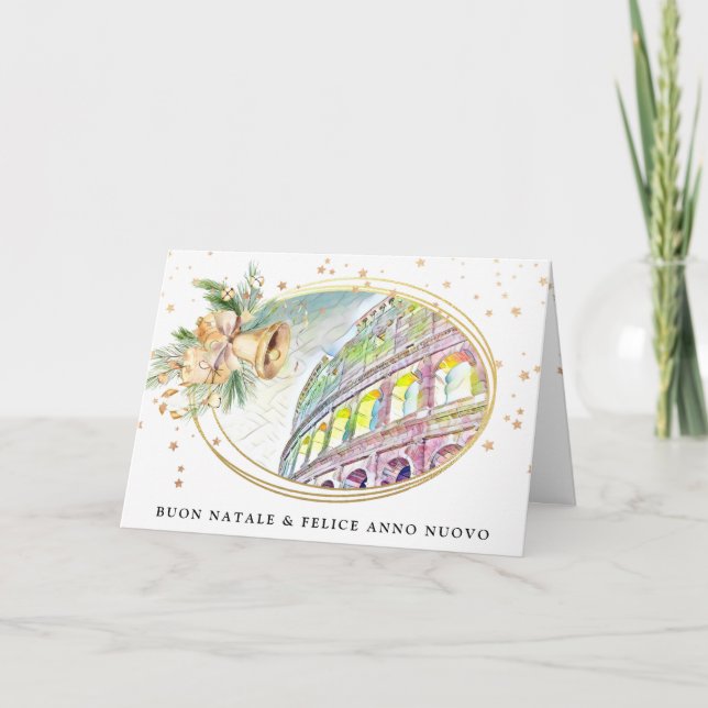 *~* AP20 Italie Italien Carte de vœux de Noël et N (Devant)