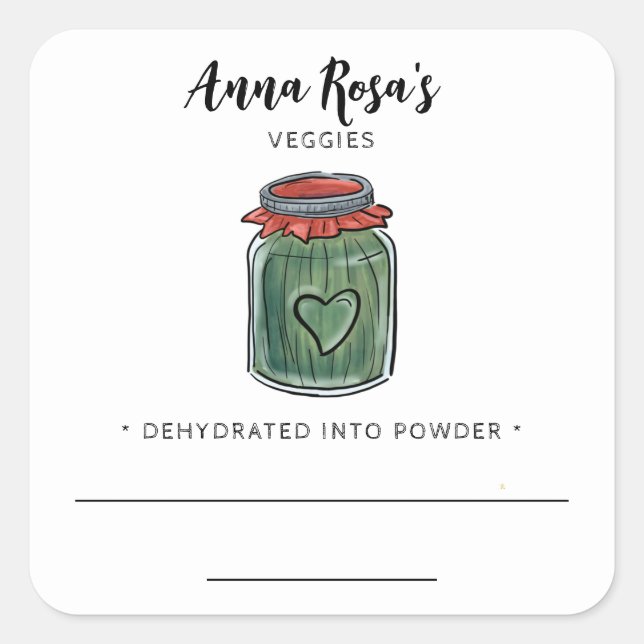 * AP30 Fruits déshydratés Noir Jar Étiquettes Vert (Devant)