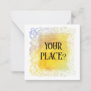 *~* AP63 VOTRE PLACE ? Carte de note plate de rela
