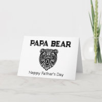 *~* AP86 Celtic PAPA BEAR Carte Fête des pères pho