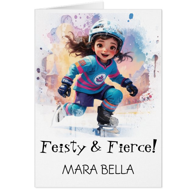 *~* AP94 Mignonne Hockey Girl 17 Personnaliser Ann (Devant)