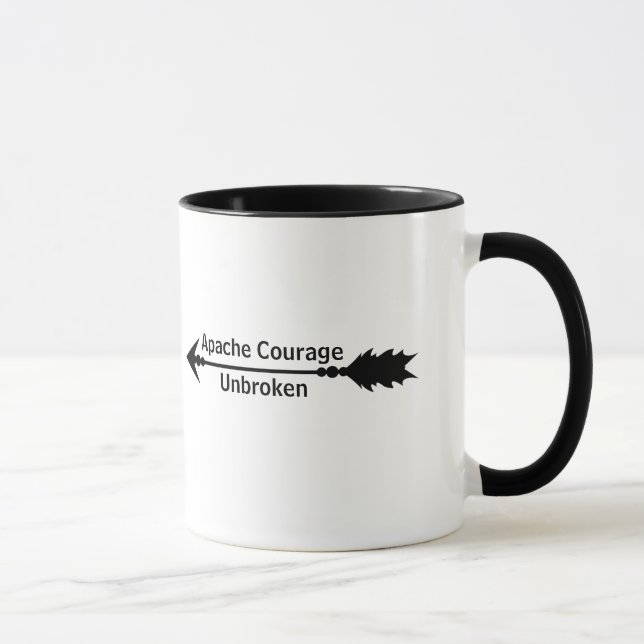 Apache Courage ininterrompu Arrow Café Mug (Droite)