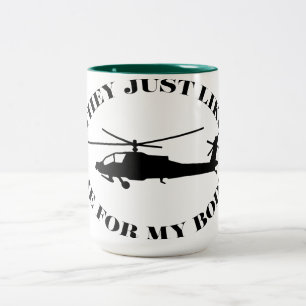 Apache Helicopter drôle de tasse