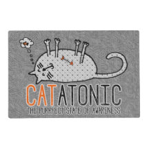 APAL - Tapis drôle catatonique de dîner d'animal