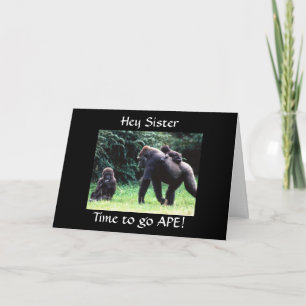 APE "HAPPY 70th BIRTHDAY SISTER" CARTE