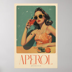 Aperol Spritz Rétro Impression Giclée Cocktail Cla