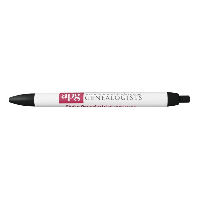 APG "Find a Genealogist" Stylo avec encre noire (Devant)