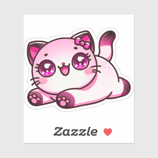 Aphmau, Kawaii Chan, Prés, Chat mignon, Stickers (Feuille)