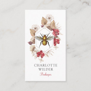 Apiary Bee Floral Carte de visite