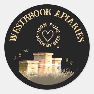 Apiary Beehives Étiquette produit de l'apiculteur 