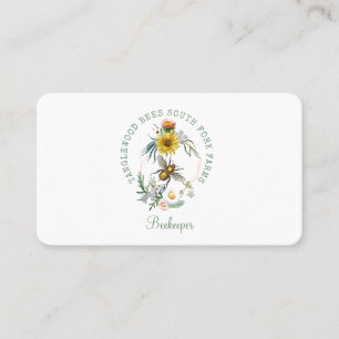Apiary Beekeeper Honey Bee Floral Carte de visite