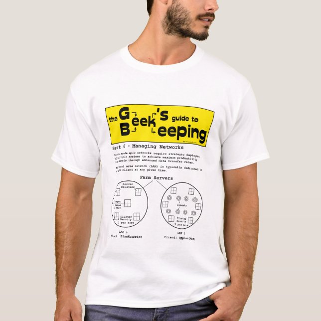 Apiculture geek (Réseaux) - T-shirt blanc (Devant)
