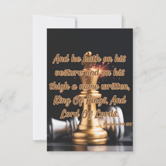 Apocalypse 19:16 Bible Verse Carte de voeux Pic (Devant)