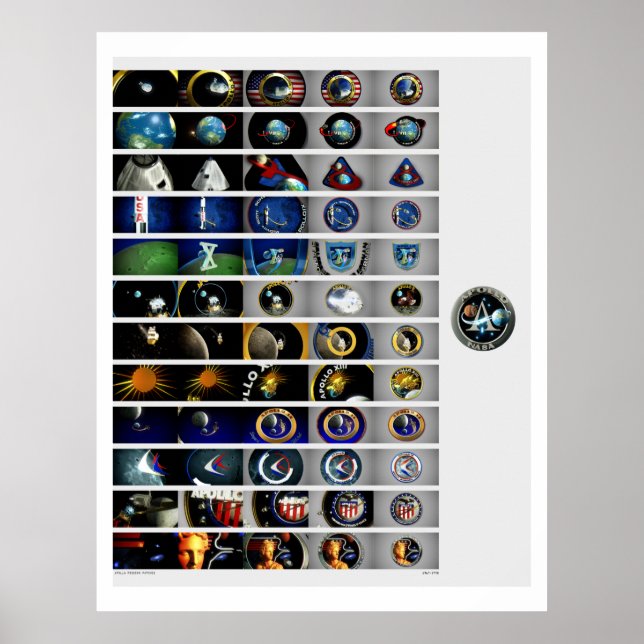 Apollo Mission Patches Poster (Devant)