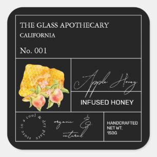 Apothecary Apple Étiquette de miel infusé
