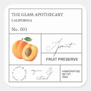 Apothecary Apricot Étiquette