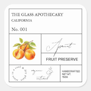 Apothecary Apricot Étiquette