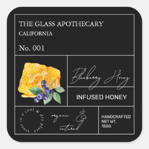 Apothecary Blueberry Infused Honey Étiquette