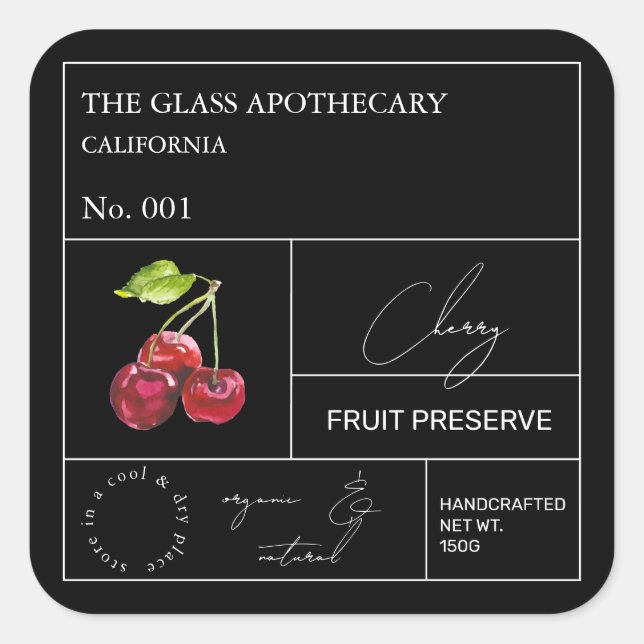 Apothecary Cherry Étiquette (Devant)