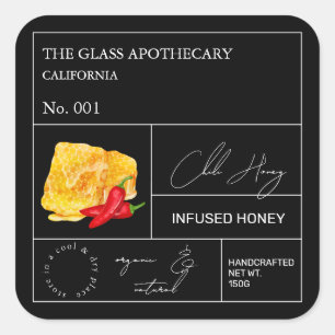 Apothecary Chili Étiquette de miel infusé
