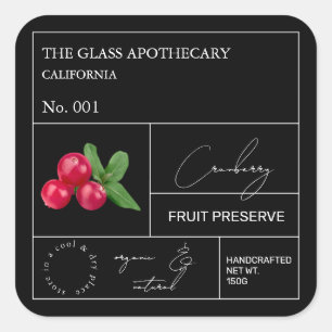 Apothecary Cranberry Étiquette