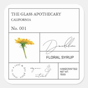 Apothecary Dandelion Étiquette