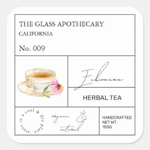 Apothecary Echinacea Herbal Tea Étiquette