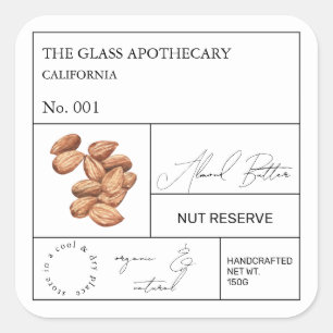 Apothecary Étiquette d'amandes