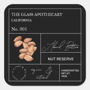 Apothecary Étiquette d'amandes