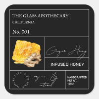 Apothecary Ginger Racine Infused Miel Étiquette