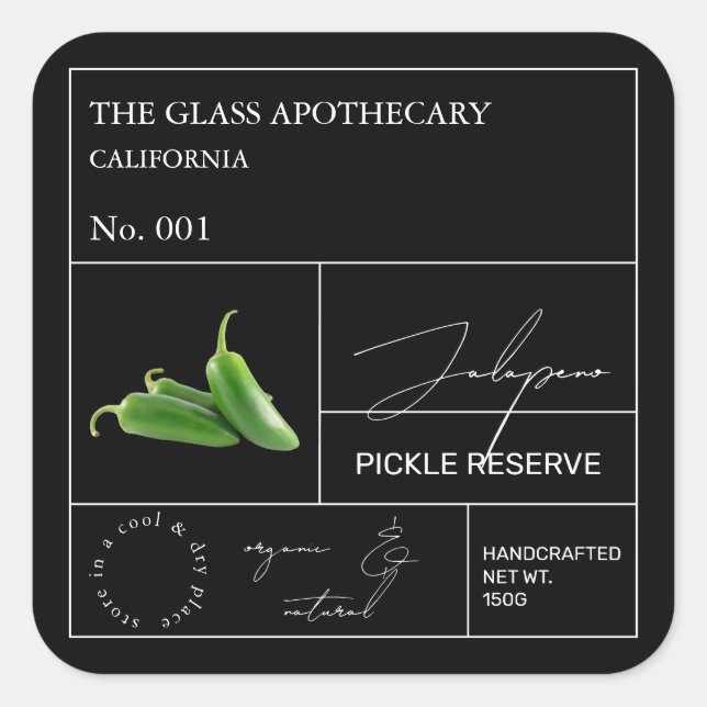 Apothecary Jalapeno Étiquette (Devant)