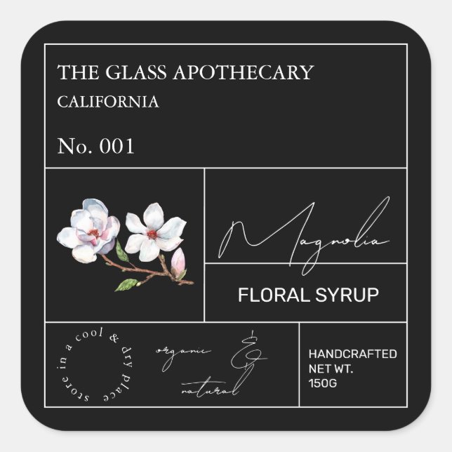Apothecary Magnolia Étiquette (Devant)