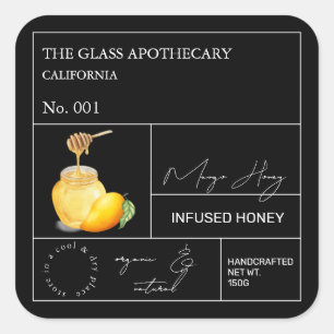 Apothecary Mango Étiquette de miel infusé