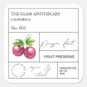 Apothecary Passion Fruit Étiquette