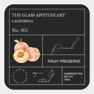 Apothecary Peach Étiquette