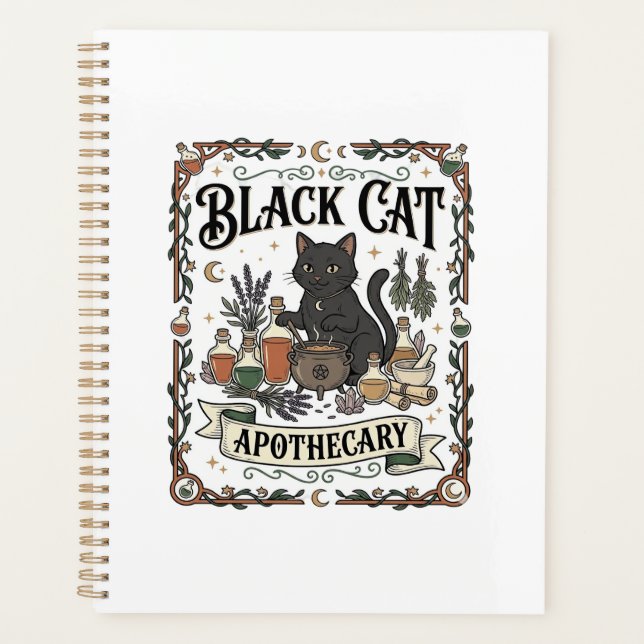 Apothicaire Chat Noir Chat Sorcière Mystique Apoth (Devant)